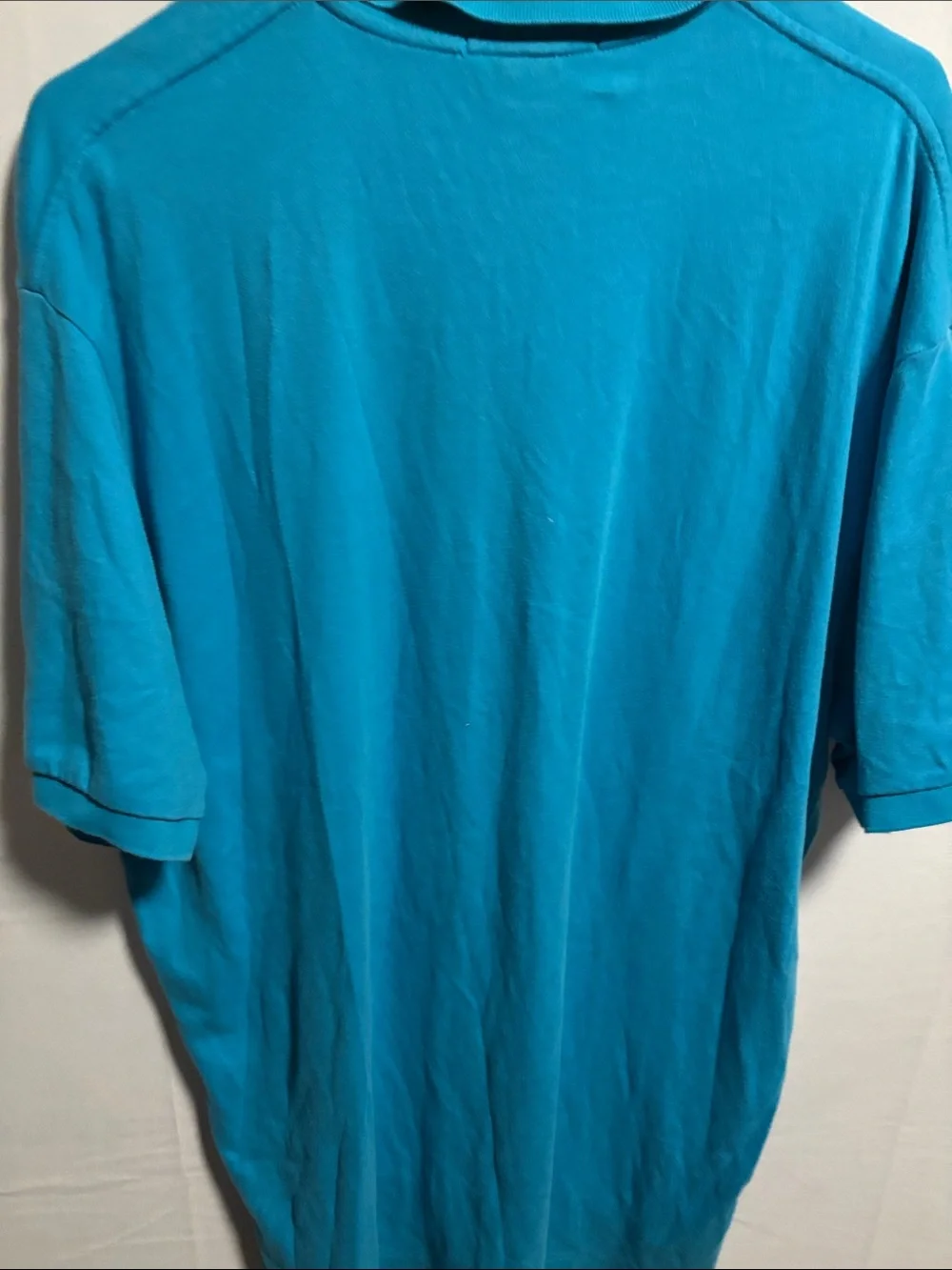 Polo by Ralph Lauren Men's Bright Turquoise Polo with Pink Pony